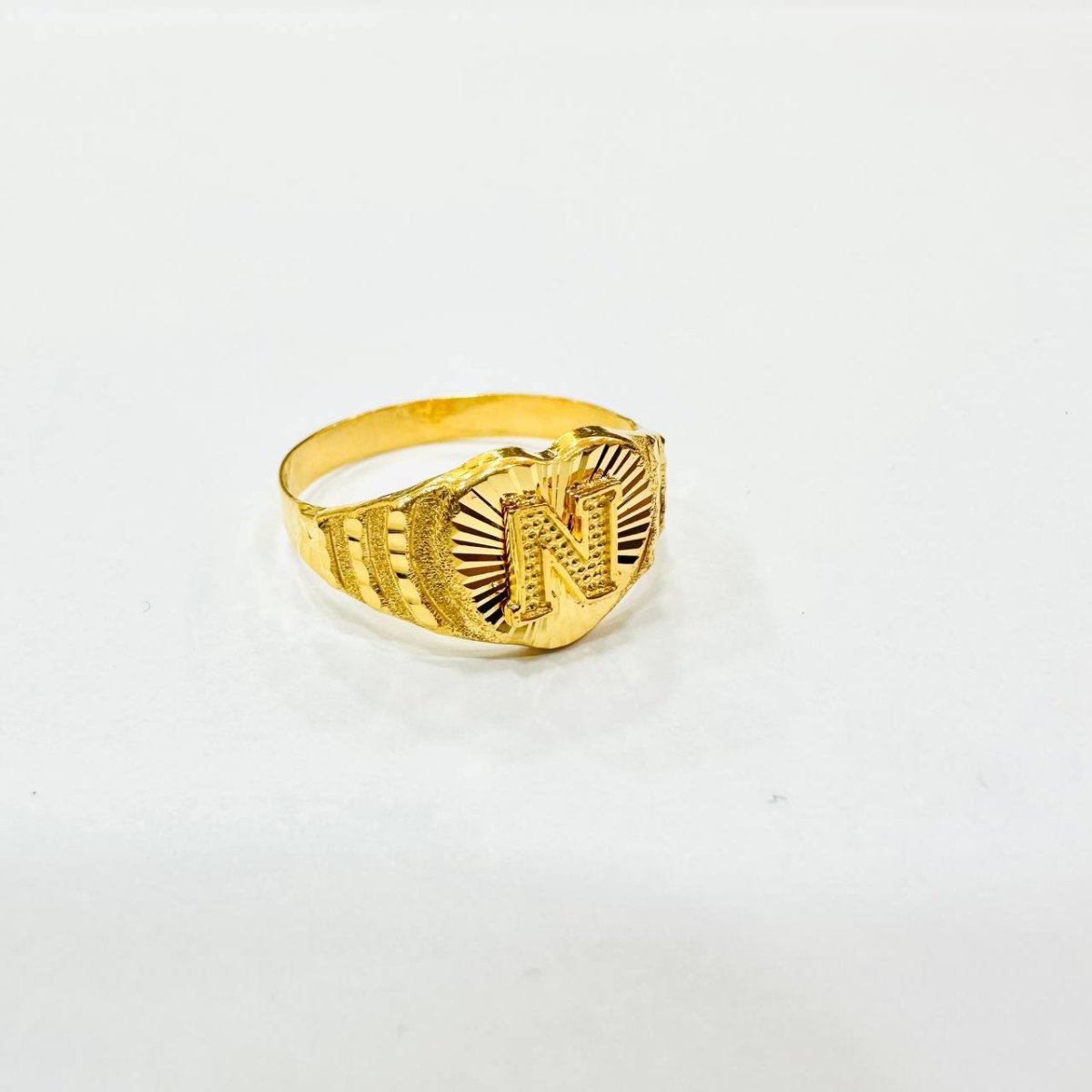 22k / 916 Gold Alphabet Ring Lightweight - Best Gold Shop 22k gold 22k gold ring 916 gold 916 gold