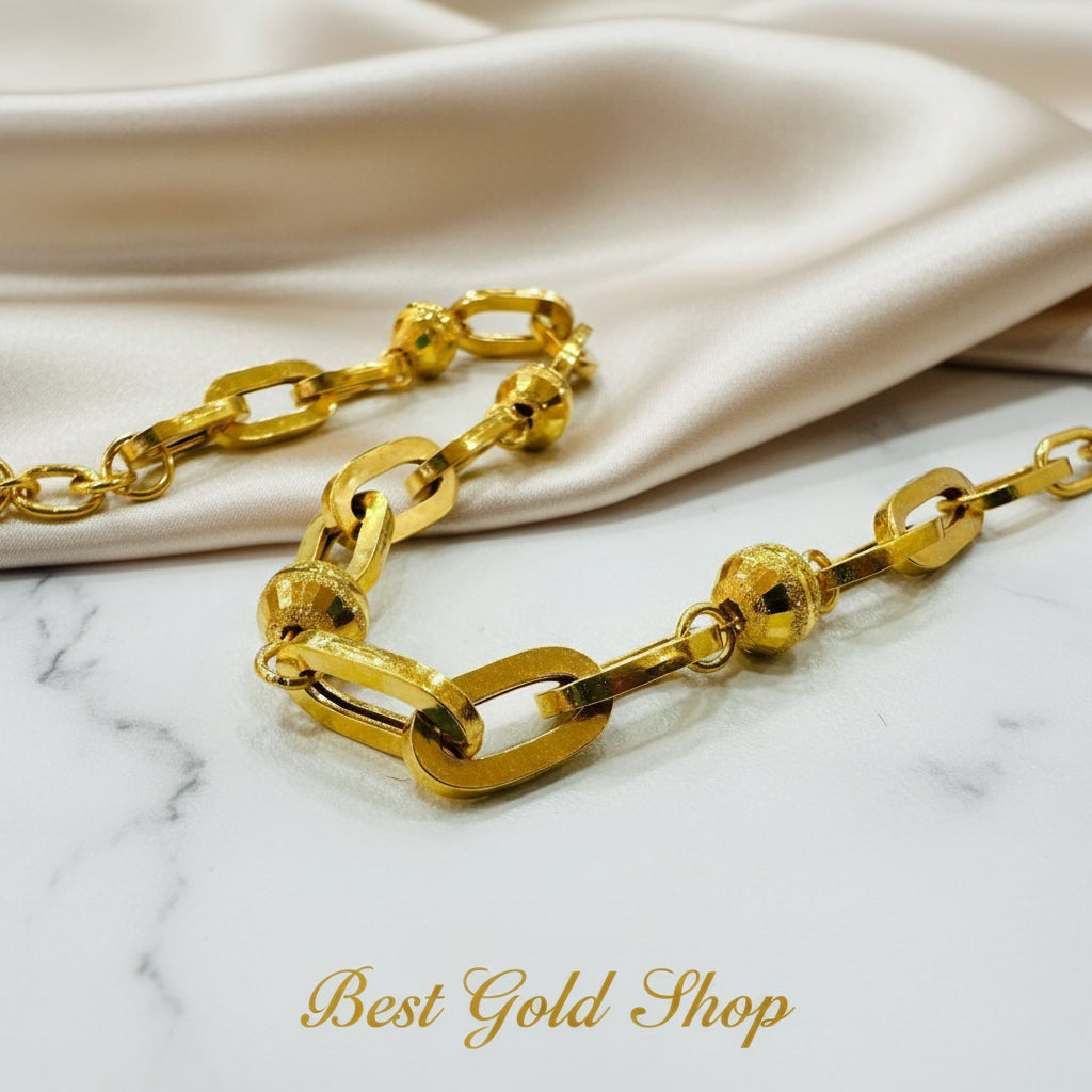 22K / 916 Gold Anchor beads Bracelet New Design - 22k gold 22k gold bracelet 916 gold Bracelets