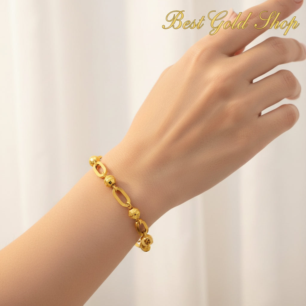 22K / 916 Gold Anchor beads Bracelet New Design - 22k gold 22k gold bracelet 916 gold Bracelets