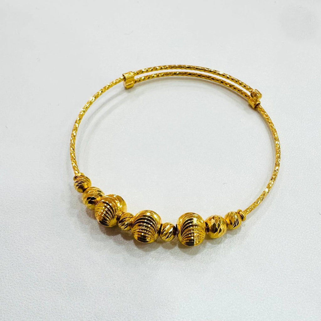 22k / 916 Gold Baby Bangle Slim Design Version 2 - 22k gold 22k gold baby bangle 916 baby bangle Bracelets