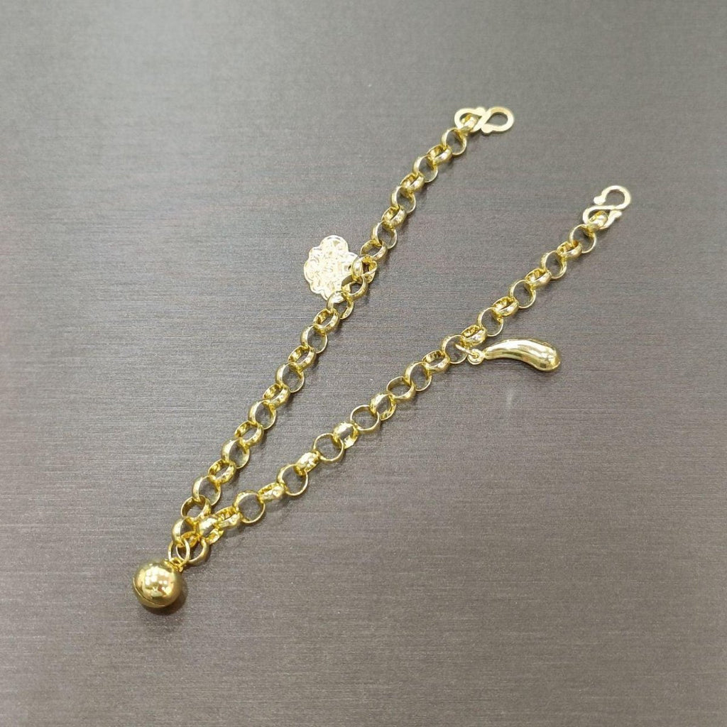 22k / 916 Gold Baby / Kids Anklet - Best Gold Shop 22k gold 22k Gold Baby Anklet 916 gold 916 gold