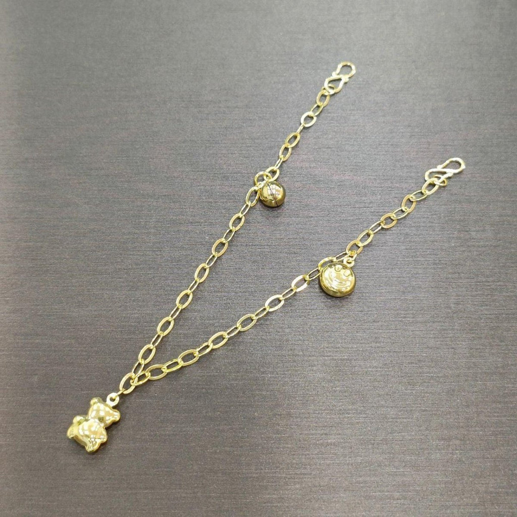 22k / 916 Gold Baby / Kids Anklet - Best Gold Shop 22k gold 22k Gold Baby Anklet 916 gold 916 gold