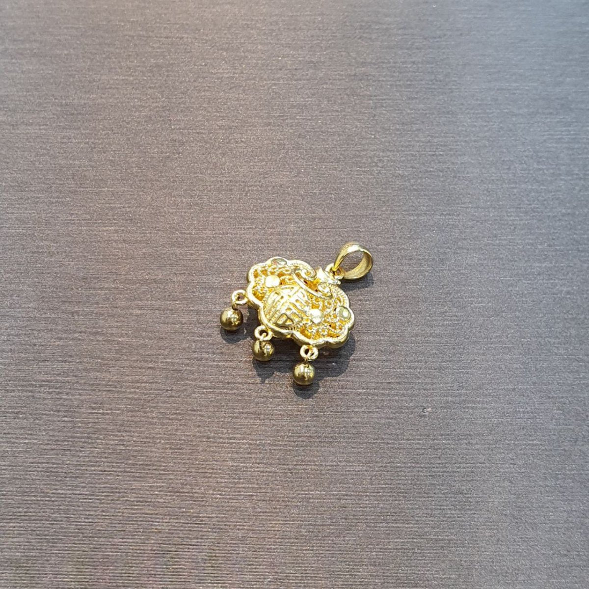 22k / 916 Gold Baby Lock with Dangling Ball Pendant - Best Gold Shop 22k gold 22k gold pendant 916 gold Charms & Pendants