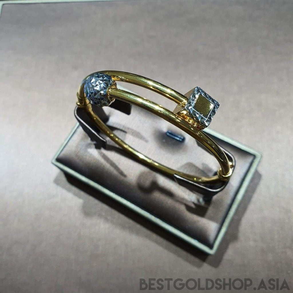 22k / 916 Gold Ball and Cube Bangle - Best Gold Shop 22k gold 22k gold bangle 916 gold 916 gold