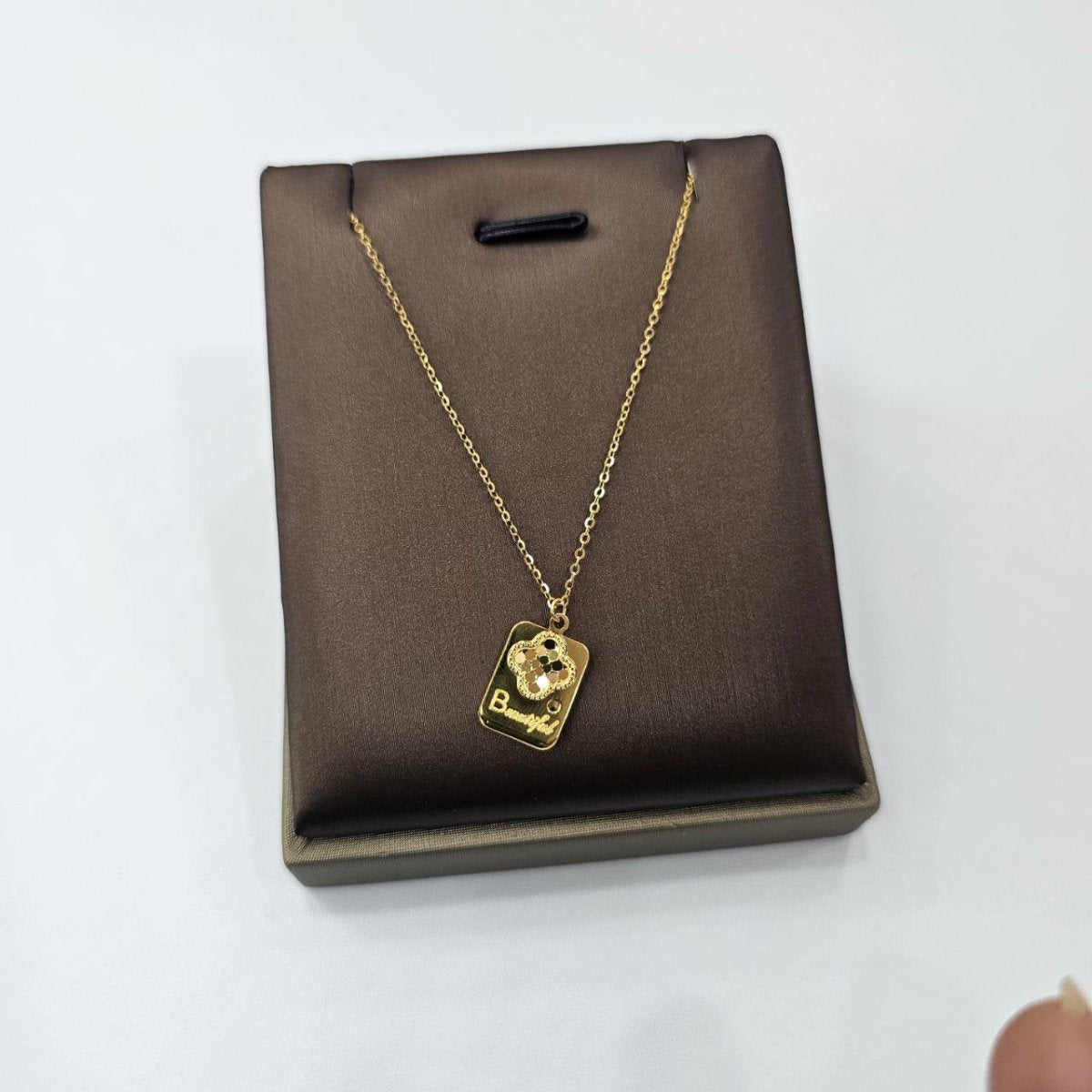 22k / 916 Gold Bar Pendant with Chain by Best Gold Shop - Best Gold Shop 22k gold 22k gold necklace 916 gold Necklaces