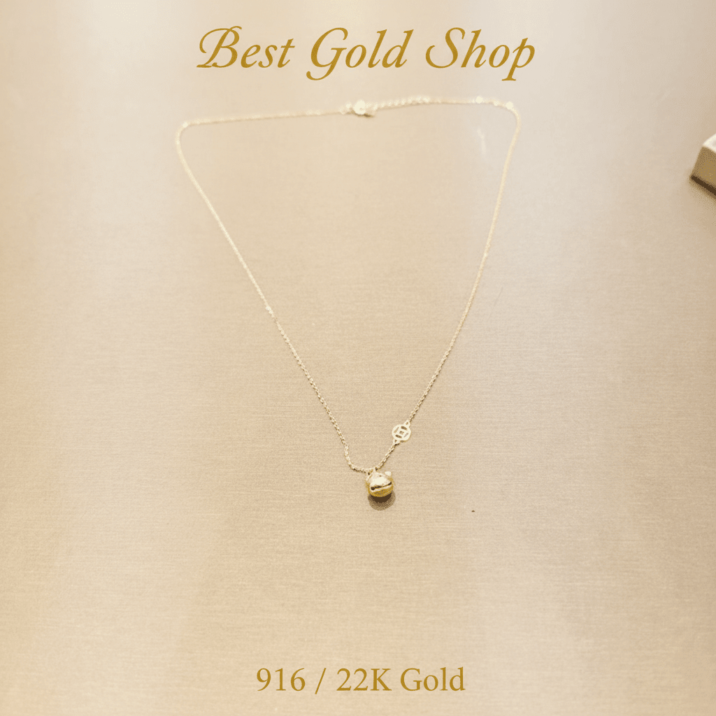 22k / 916 Gold Bell Design Necklace (no Sound) by Best Gold ShopNecklacesBest Gold Shop