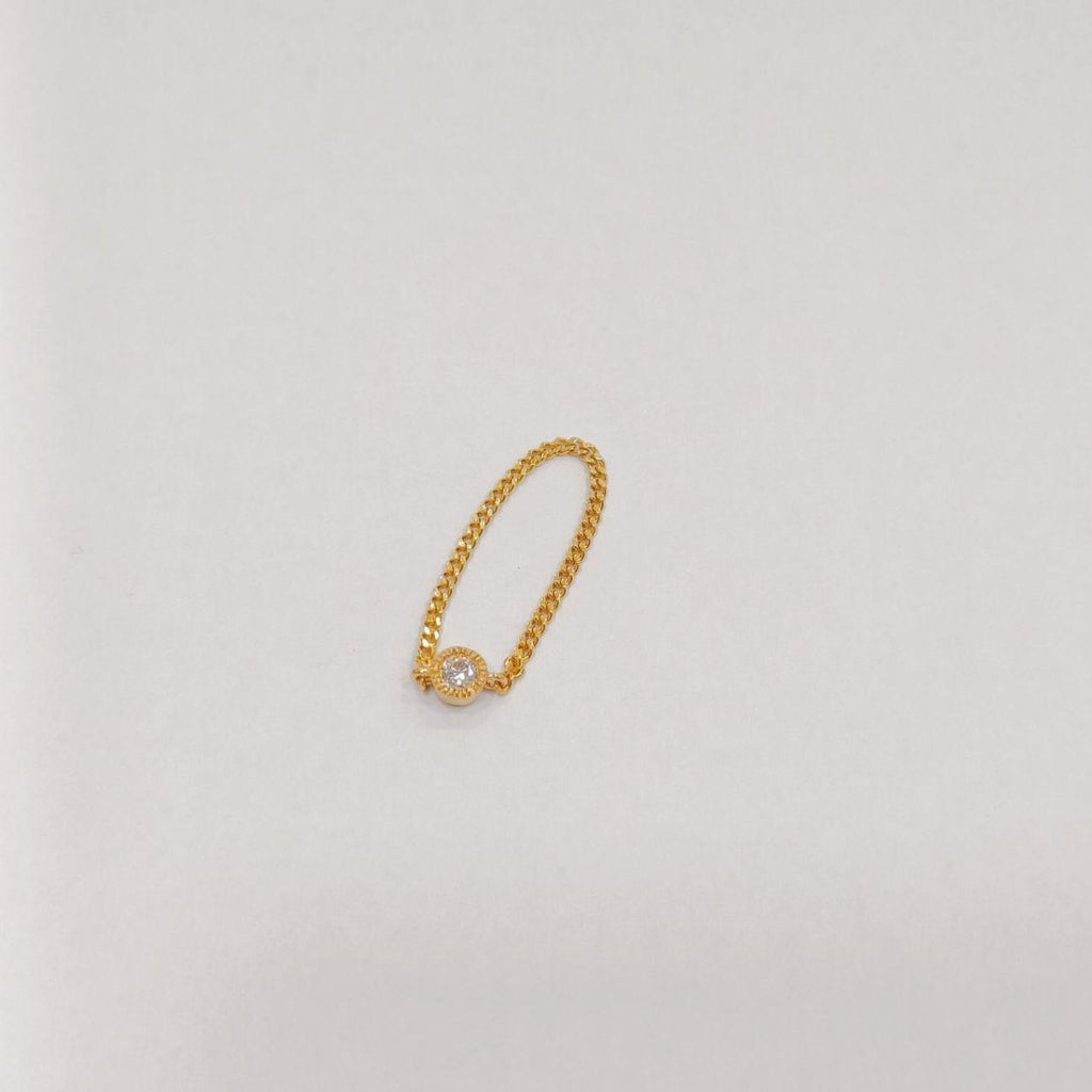 22k / 916 Gold Chain Diamond Ring - Best Gold Shop 22k gold 22k gold ring 916 gold 916 gold