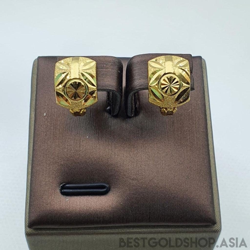 22k / 916 Gold Clip Earring D8 - Best Gold Shop 22k gold 22k gold earring 916 gold Earrings