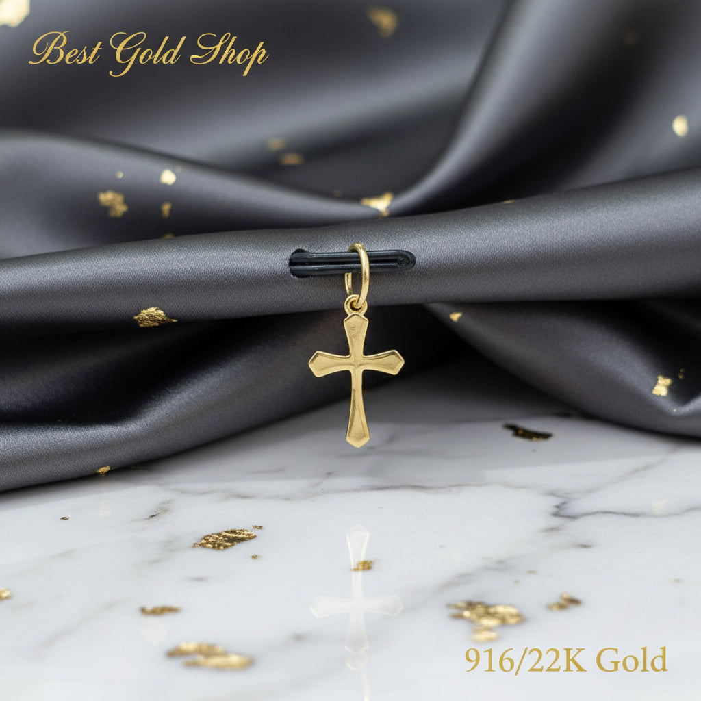 22k / 916 Gold Cross Pendant by Best Gold ShopCharms & PendantsBest Gold Shop