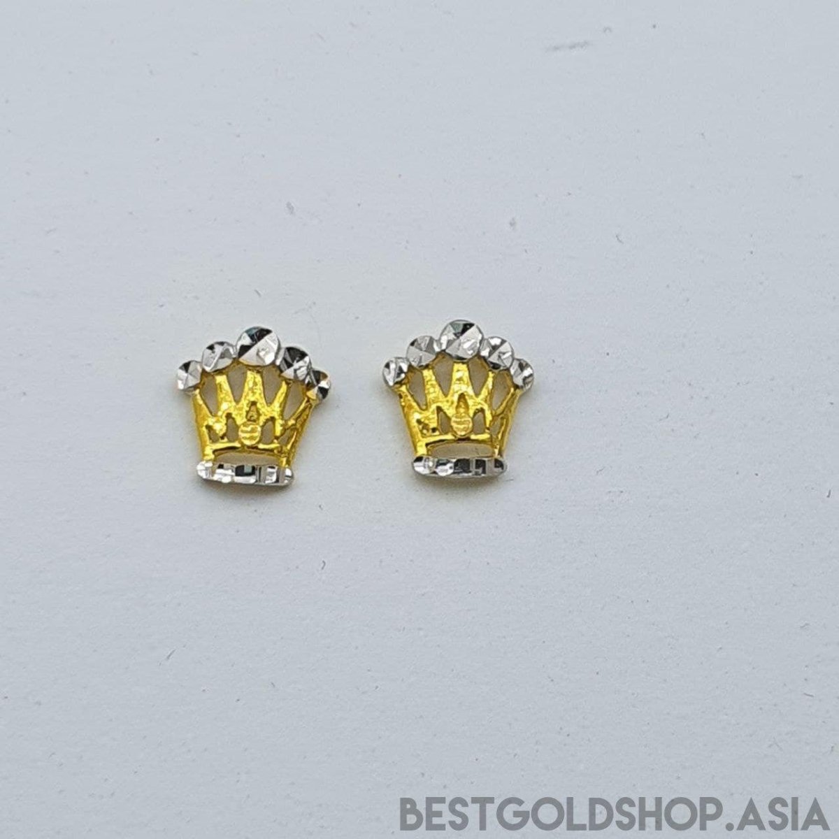 22k / 916 Gold Crown Earring - Best Gold Shop 22k gold 22k gold earring 916 gold 916 gold