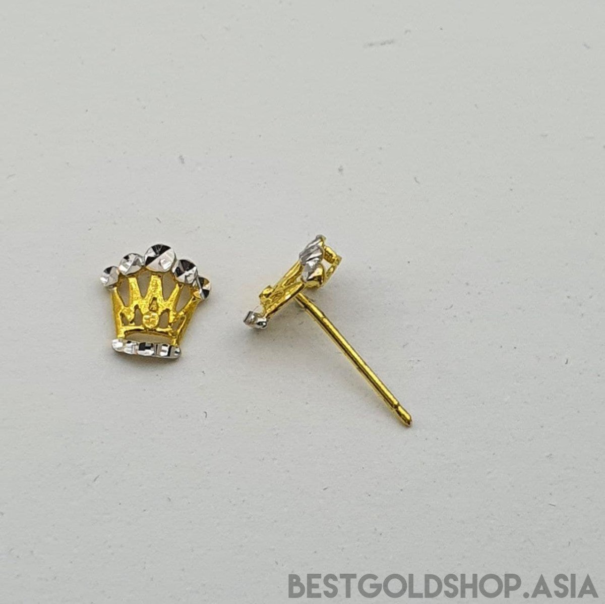 22k / 916 Gold Crown Earring - Best Gold Shop 22k gold 22k gold earring 916 gold 916 gold