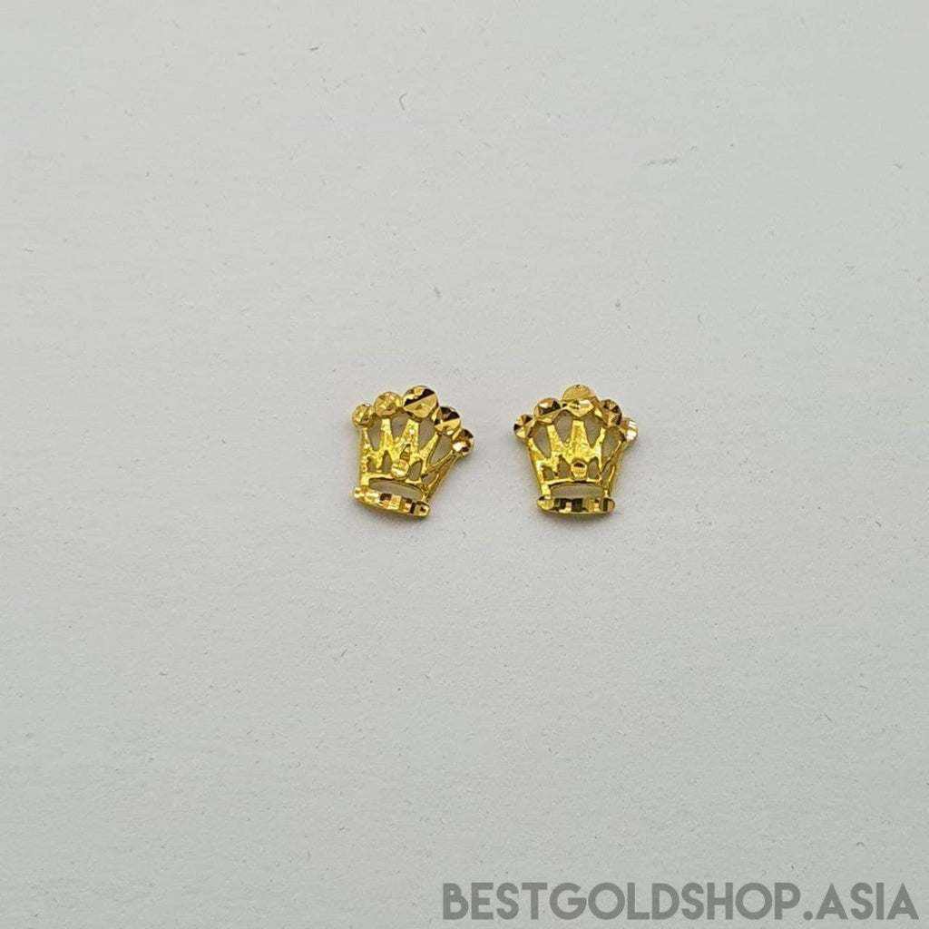 22k / 916 Gold Crown Earring - Best Gold Shop 22k gold 22k gold earring 916 gold 916 gold