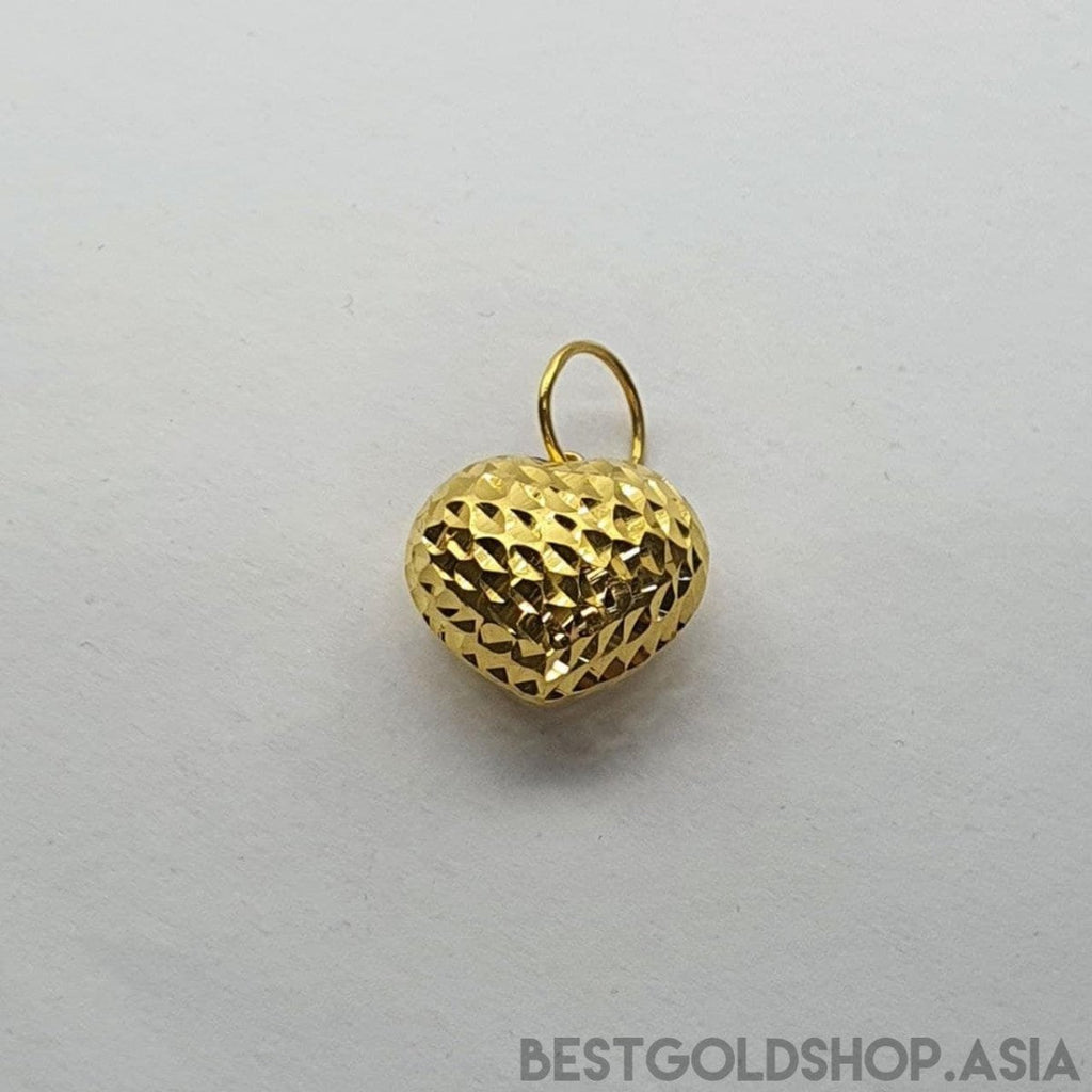 22k / 916 gold cutting heart Large Pendant - Best Gold Shop 22k gold 22k gold pendant 916 gold 916 gold