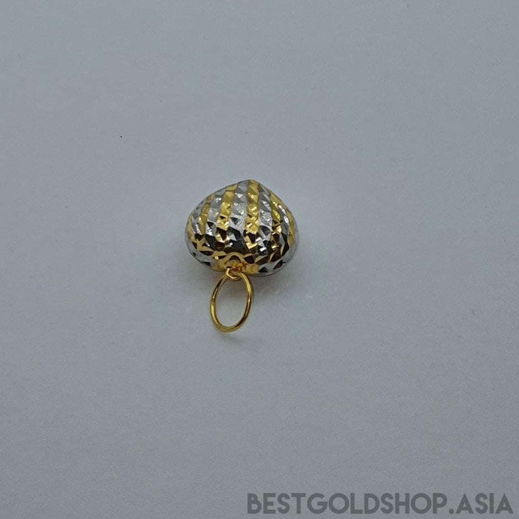 22k / 916 gold cutting heart Large Pendant - Best Gold Shop 22k gold 22k gold pendant 916 gold 916 gold