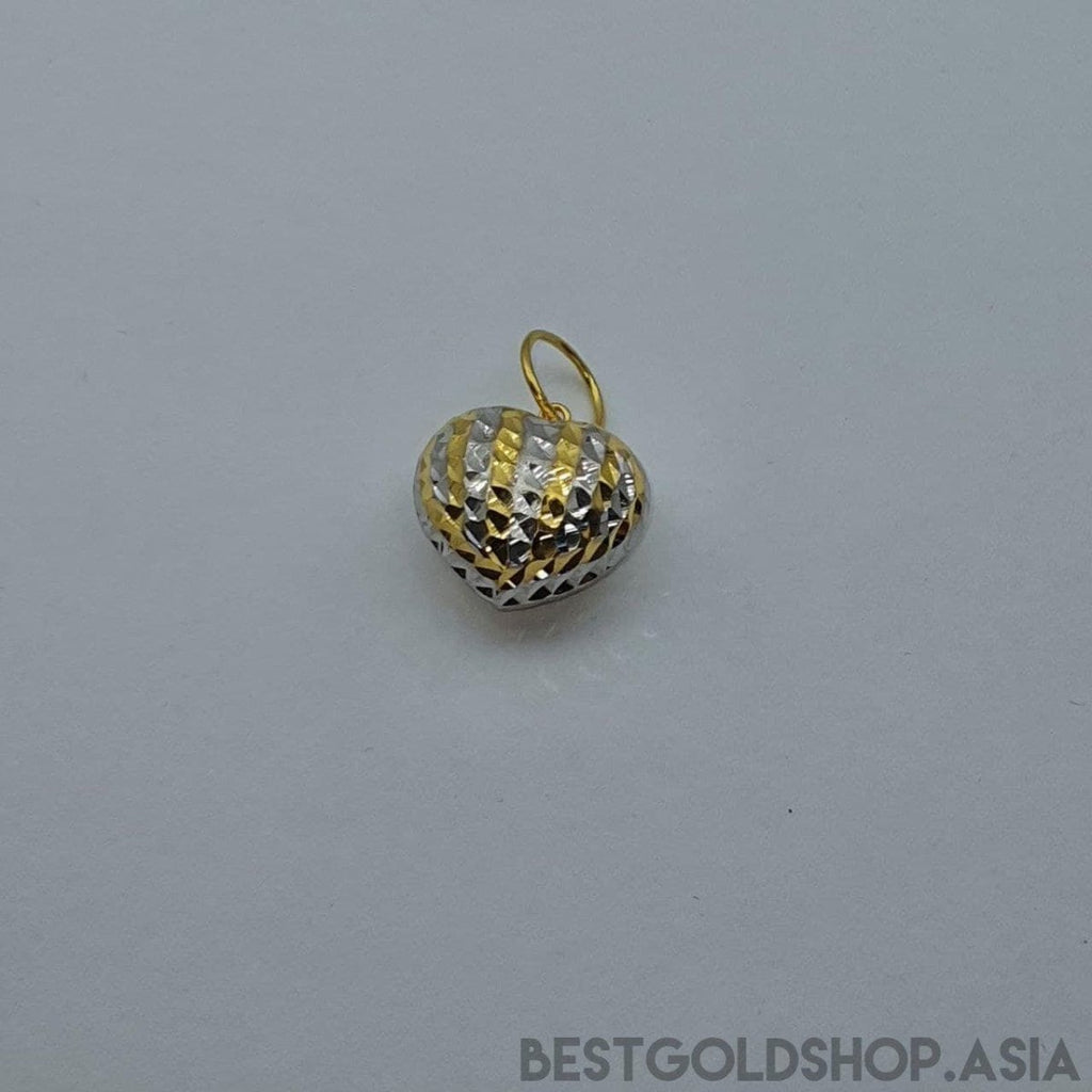 22k / 916 gold cutting heart Large Pendant - Best Gold Shop 22k gold 22k gold pendant 916 gold 916 gold