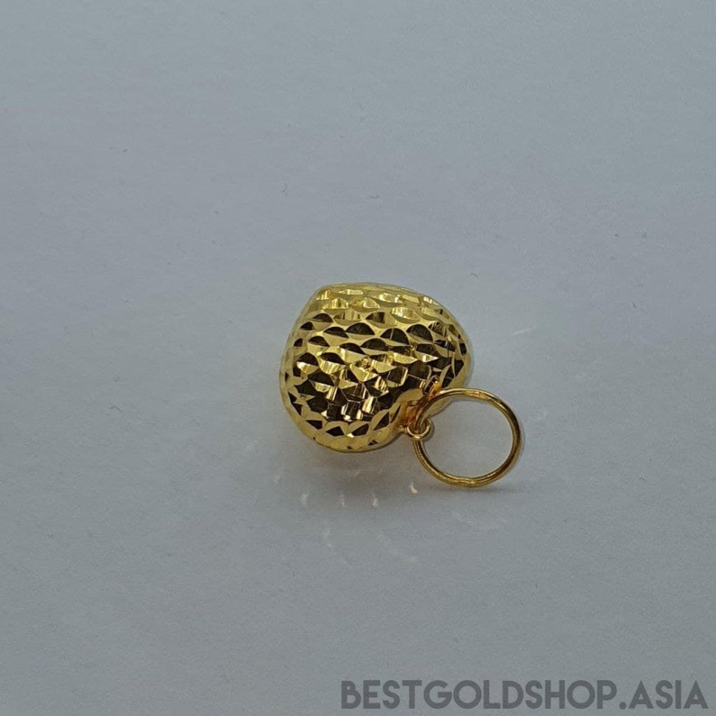 22k / 916 gold cutting heart Large Pendant - Best Gold Shop 22k gold 22k gold pendant 916 gold 916 gold