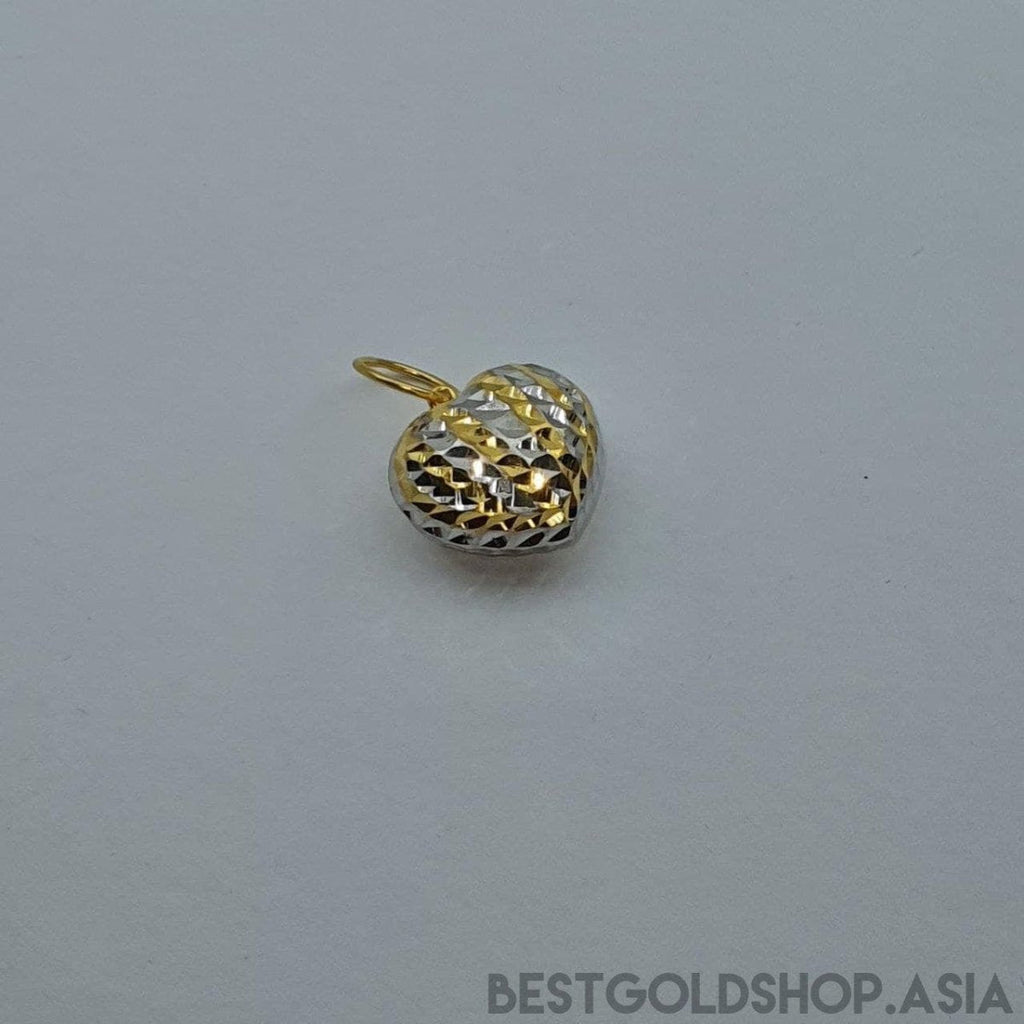 22k / 916 gold cutting heart Large Pendant - Best Gold Shop 22k gold 22k gold pendant 916 gold 916 gold