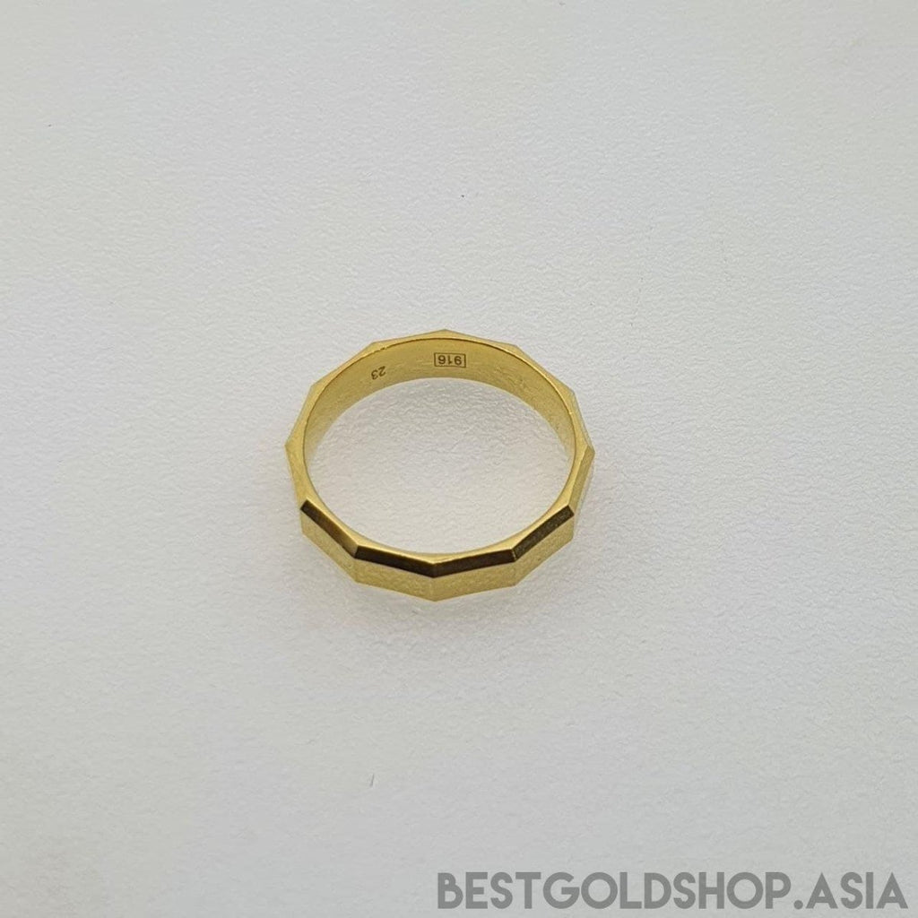 22k / 916 Gold Decagon Ring (smooth finish) - Best Gold Shop 22k gold 22k gold ring 916 gold 916 gold