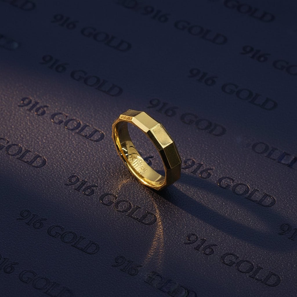 22k / 916 Gold Decagon Ring (smooth finish) by Best Gold ShopRingsBest Gold Shop