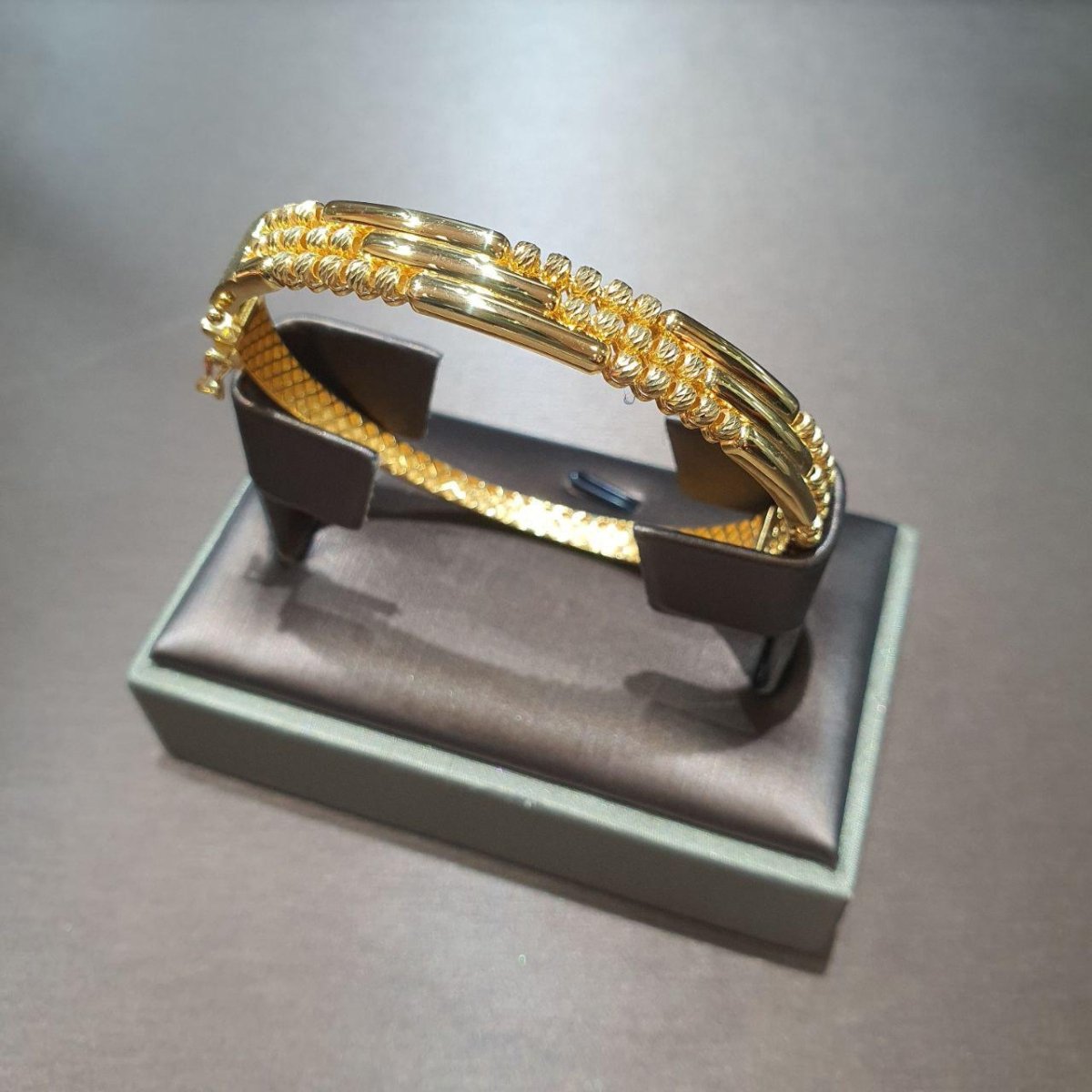 22k / 916 Gold Design bar and bead bangle - Best Gold Shop 22k gold 22k gold bangle 916 gold bangle