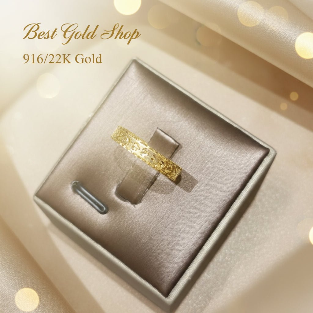 22K / 916 Gold Design Ring with Heart by Best Gold ShopRingsBest Gold Shop