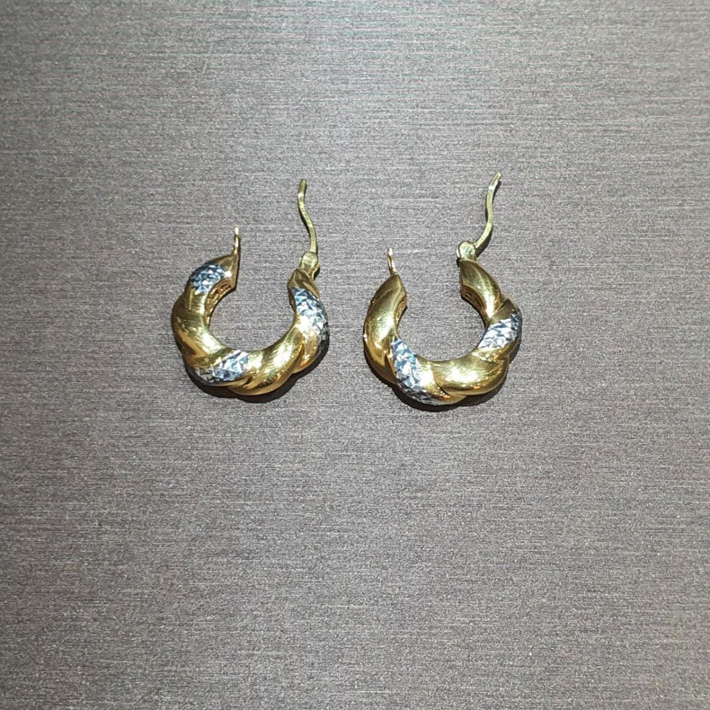 22k / 916 Gold Designer Earring 2 - Tone - Best Gold Shop 22k gold 22k gold earring 916 gold Earrings