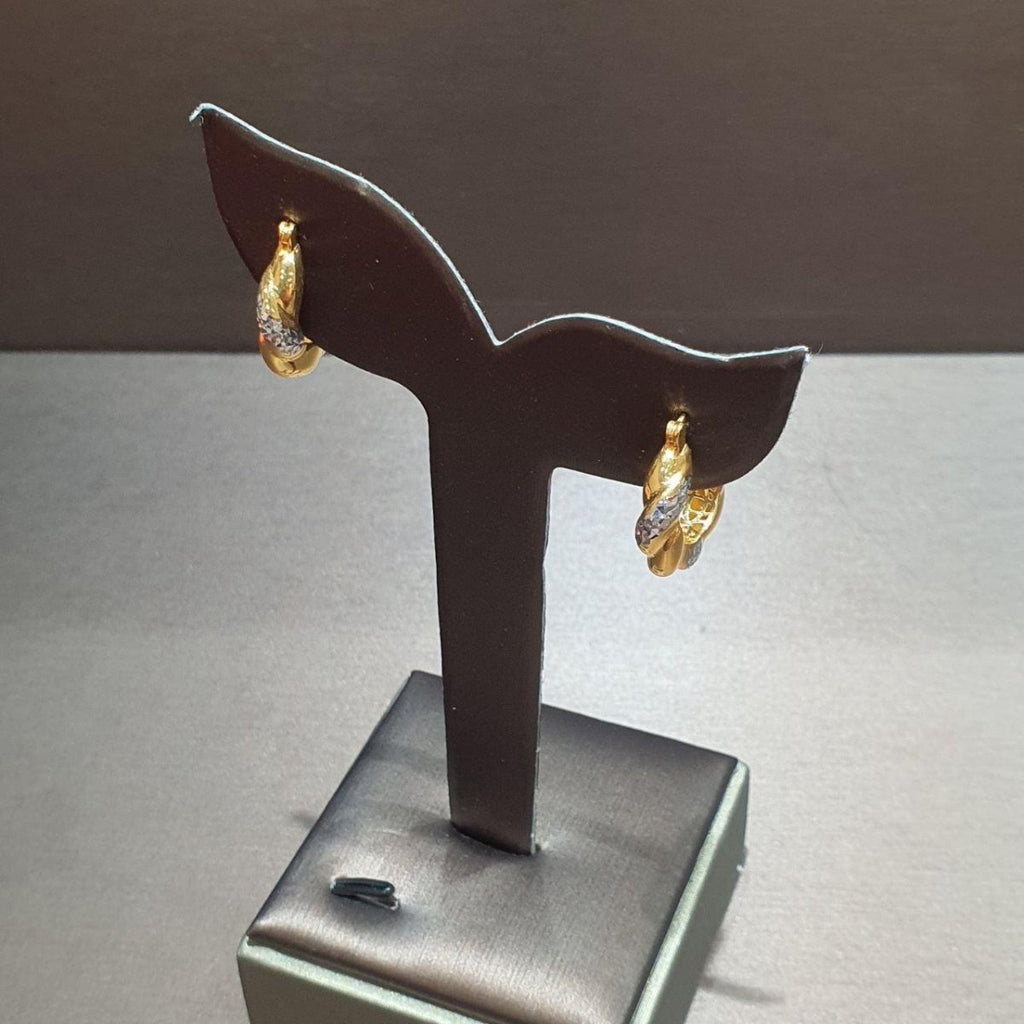 22k / 916 Gold Designer Earring 2 - Tone - Best Gold Shop 22k gold 22k gold earring 916 gold Earrings