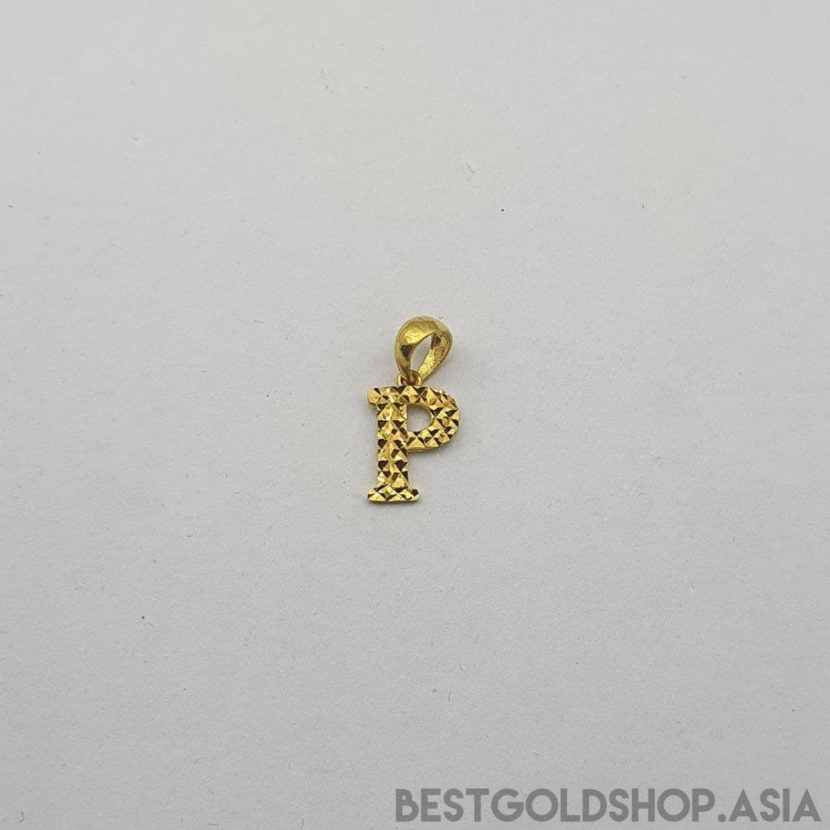 22k / 916 Gold diamond cutting alphabert pendant - Best Gold Shop 22k gold 22k gold pendant 916 gold 916 gold