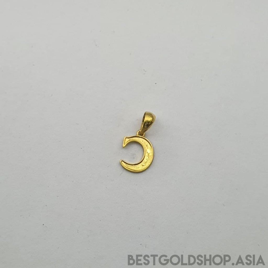 22k / 916 Gold diamond cutting alphabert pendant - Best Gold Shop 22k gold 22k gold pendant 916 gold 916 gold