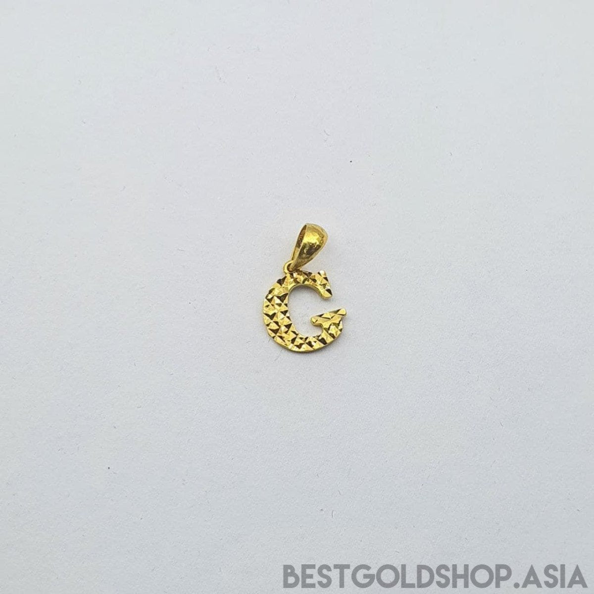 22k / 916 Gold diamond cutting alphabert pendant - Best Gold Shop 22k gold 22k gold pendant 916 gold 916 gold