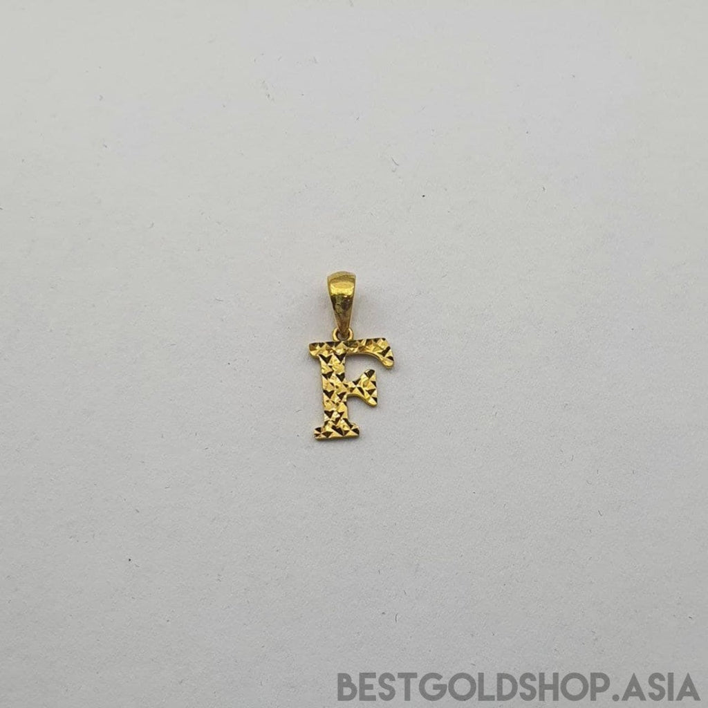 22k / 916 Gold diamond cutting alphabert pendant - Best Gold Shop 22k gold 22k gold pendant 916 gold 916 gold