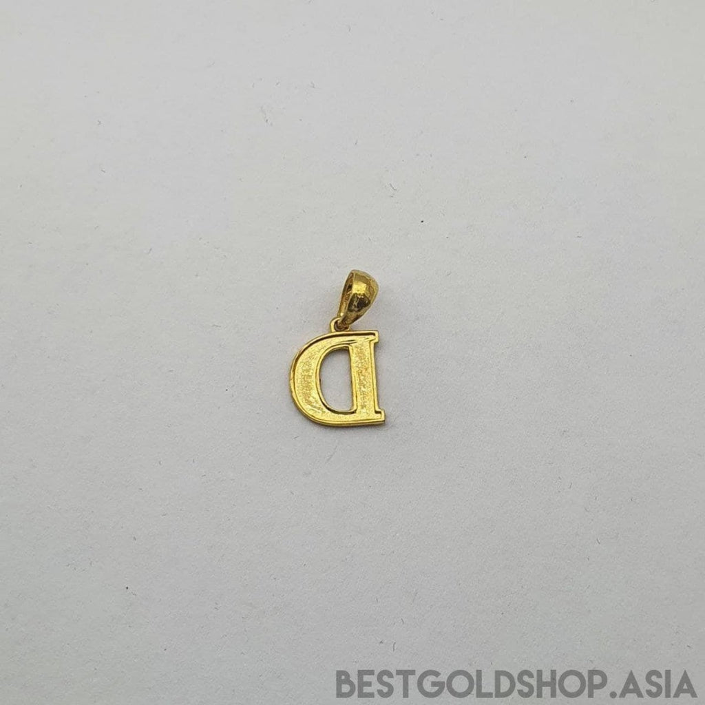 22k / 916 Gold diamond cutting alphabert pendant - Best Gold Shop 22k gold 22k gold pendant 916 gold 916 gold