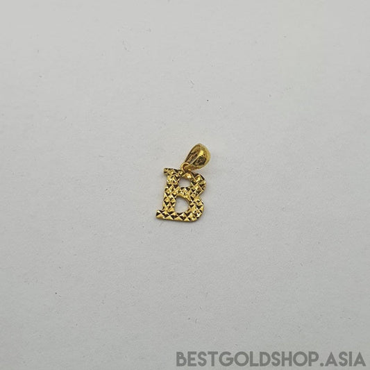 22k / 916 Gold diamond cutting alphabert pendant - Best Gold Shop 22k gold 22k gold pendant 916 gold 916 gold