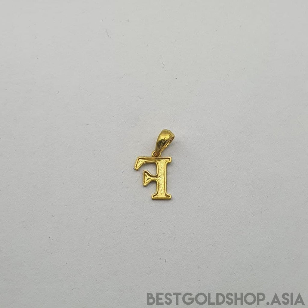 22k / 916 Gold diamond cutting alphabert pendant - Best Gold Shop 22k gold 22k gold pendant 916 gold 916 gold