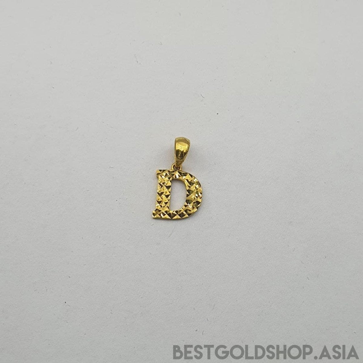 22k / 916 Gold diamond cutting alphabert pendant - Best Gold Shop 22k gold 22k gold pendant 916 gold 916 gold