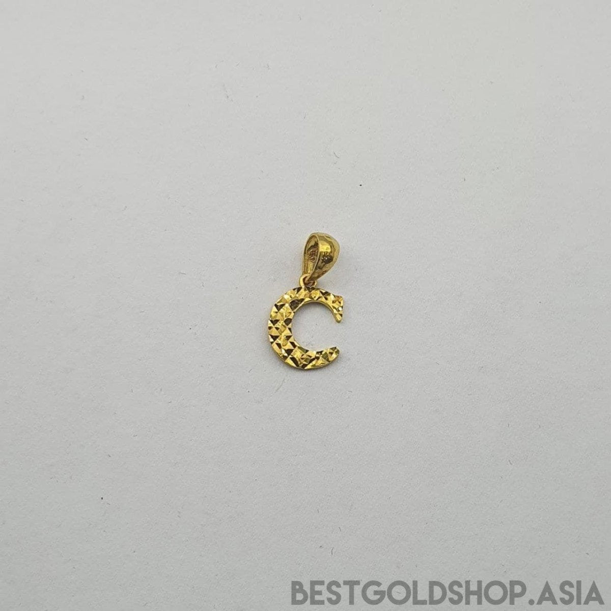 22k / 916 Gold diamond cutting alphabert pendant - Best Gold Shop 22k gold 22k gold pendant 916 gold 916 gold