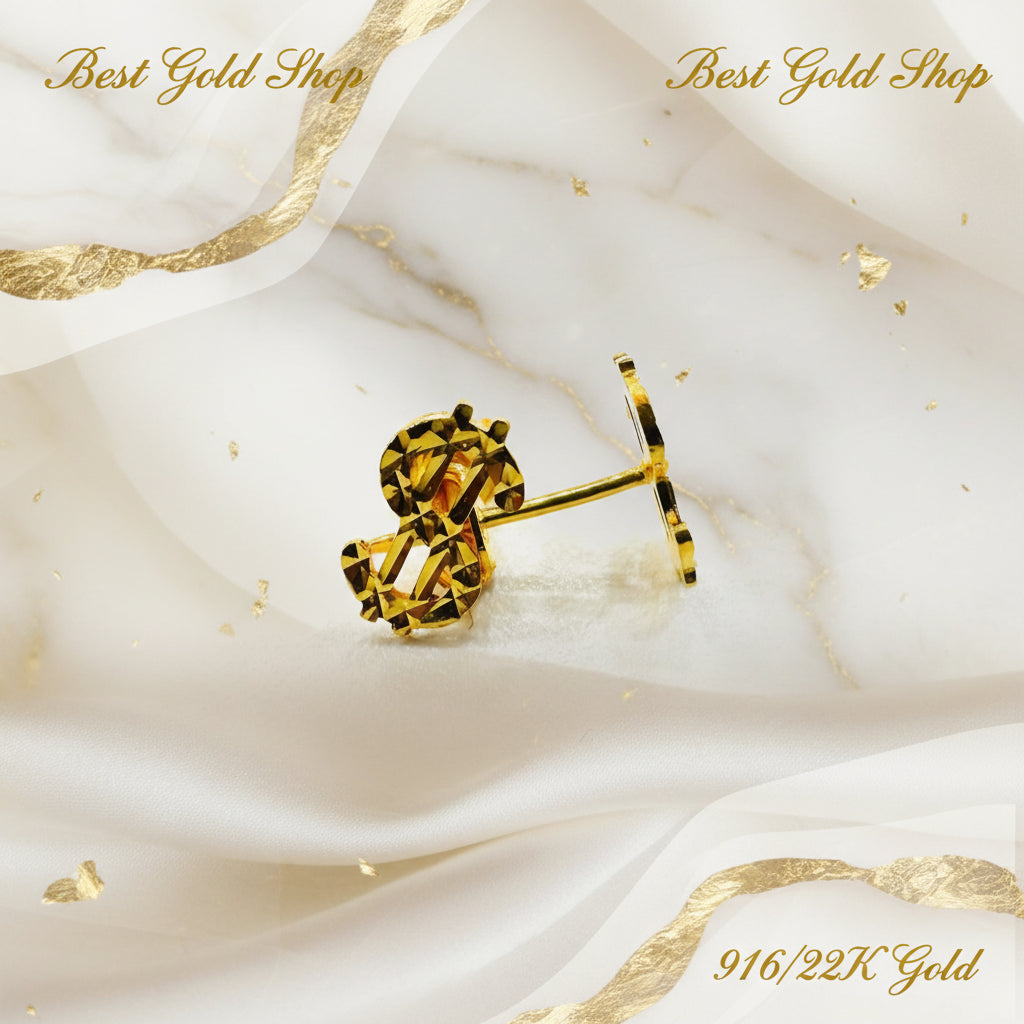22k / 916 gold dollar Earring by Best Gold ShopEarringsBest Gold Shop