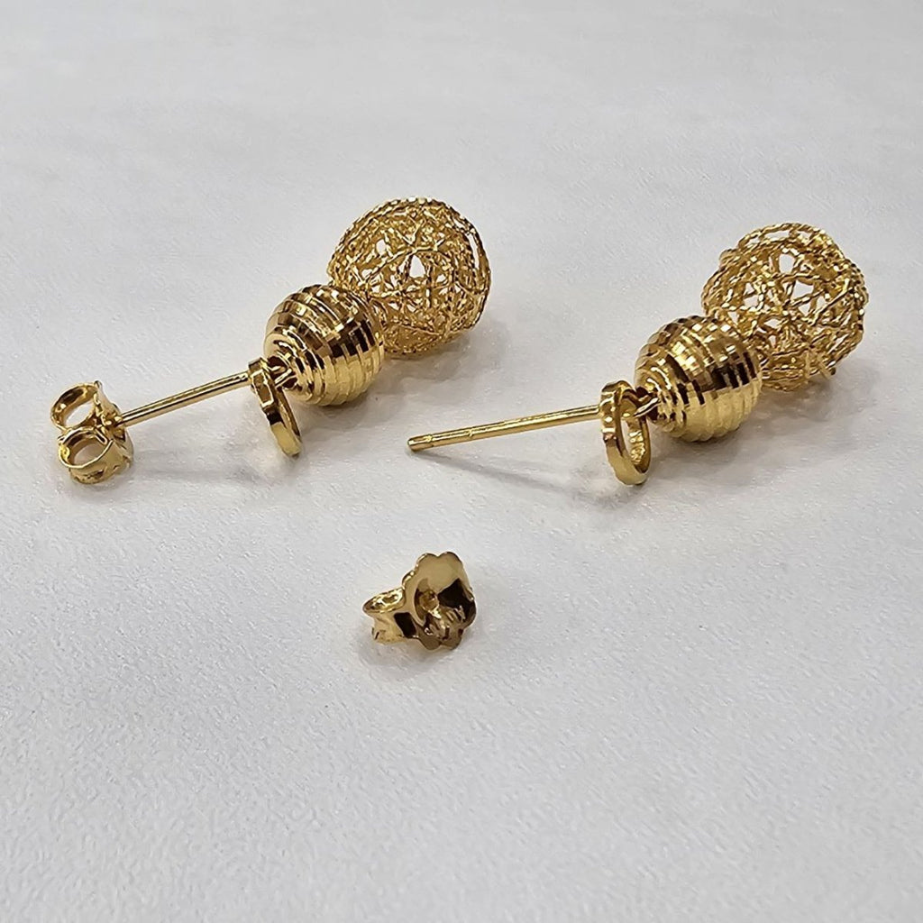22k / 916 Gold Double Ball Earring - Best Gold Shop 22k gold 22k gold earring 916 gold Earrings
