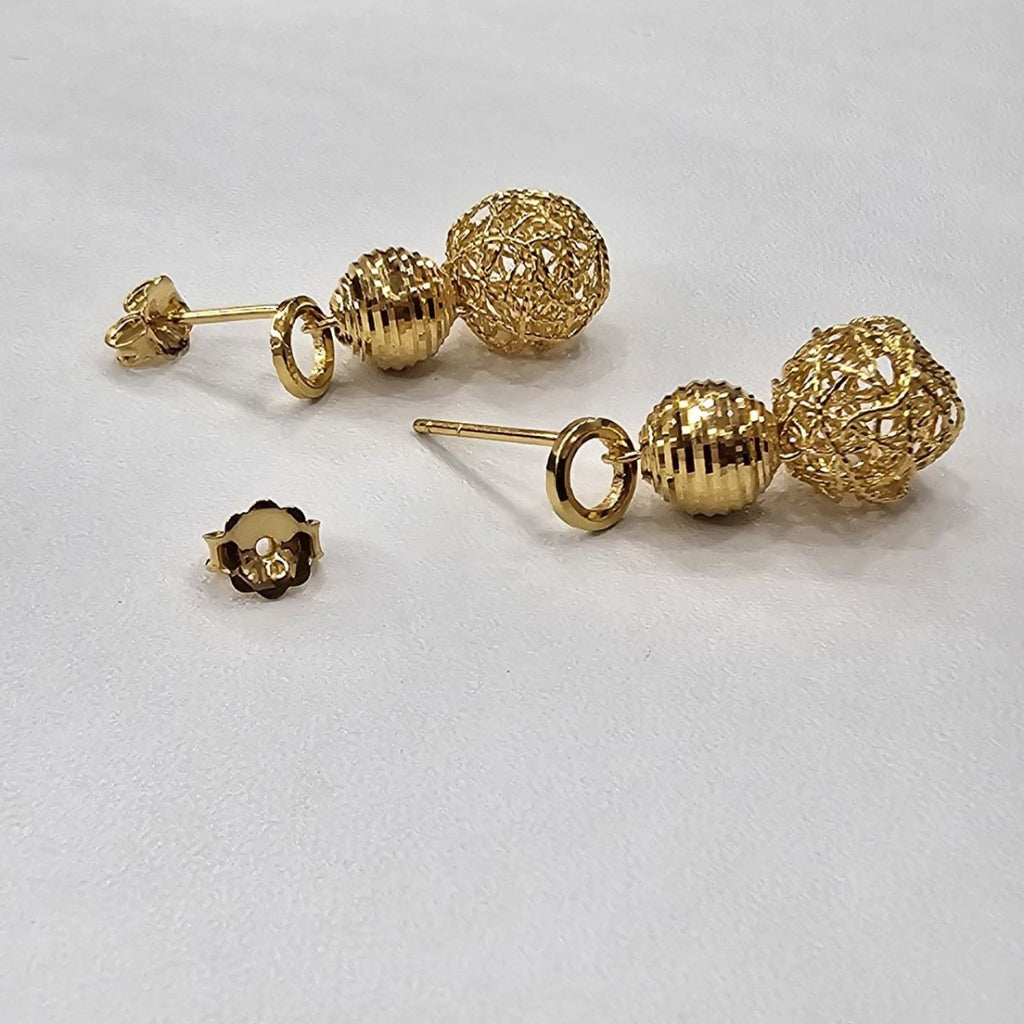 22k / 916 Gold Double Ball Earring - Best Gold Shop 22k gold 22k gold earring 916 gold Earrings