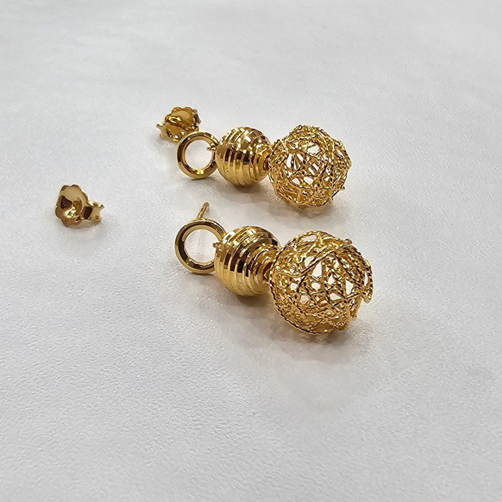 22k / 916 Gold Double Ball Earring - Best Gold Shop 22k gold 22k gold earring 916 gold Earrings
