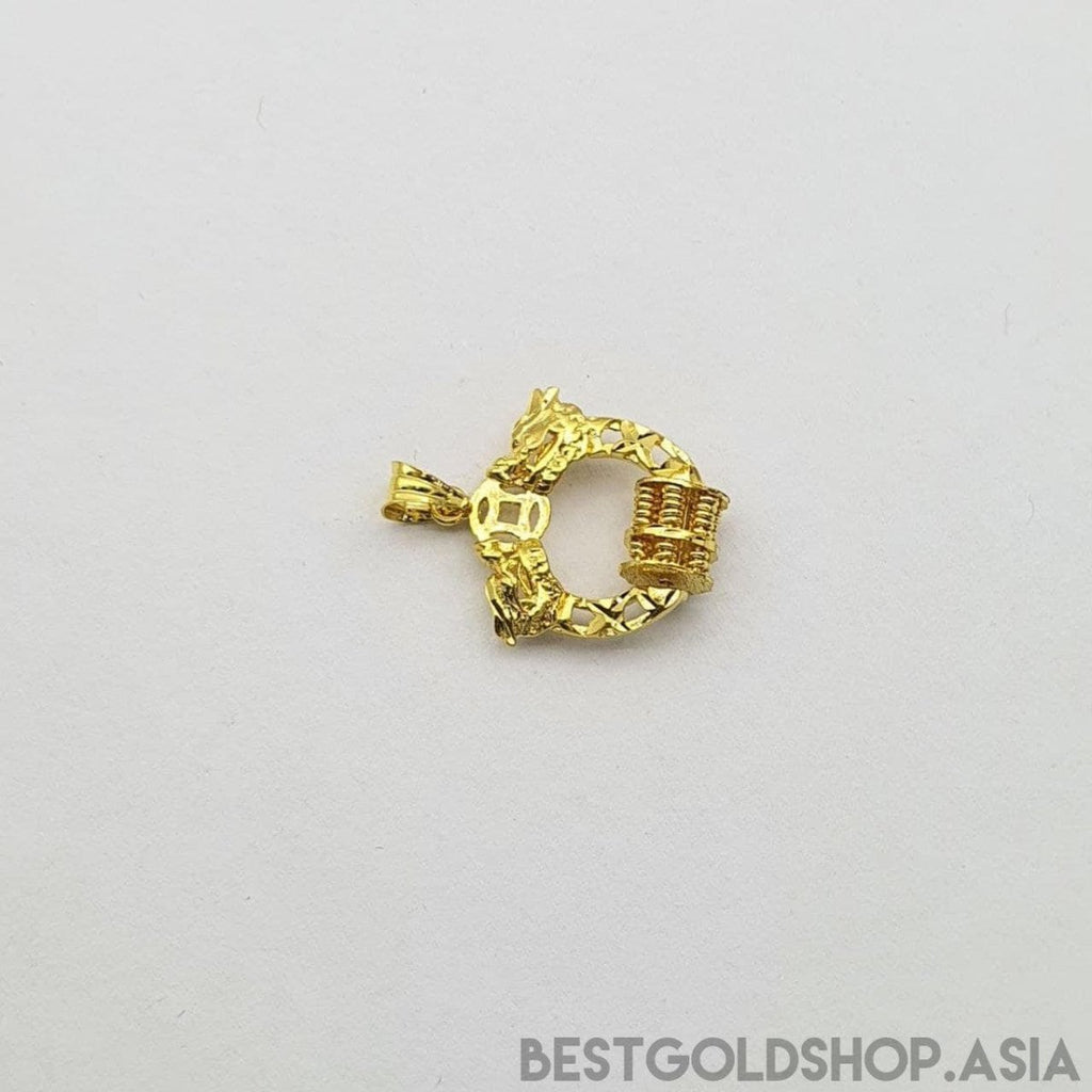 22k / 916 gold Dragon abacus pendant - Best Gold Shop 22k gold 22k gold pendant 916 gold 916 gold