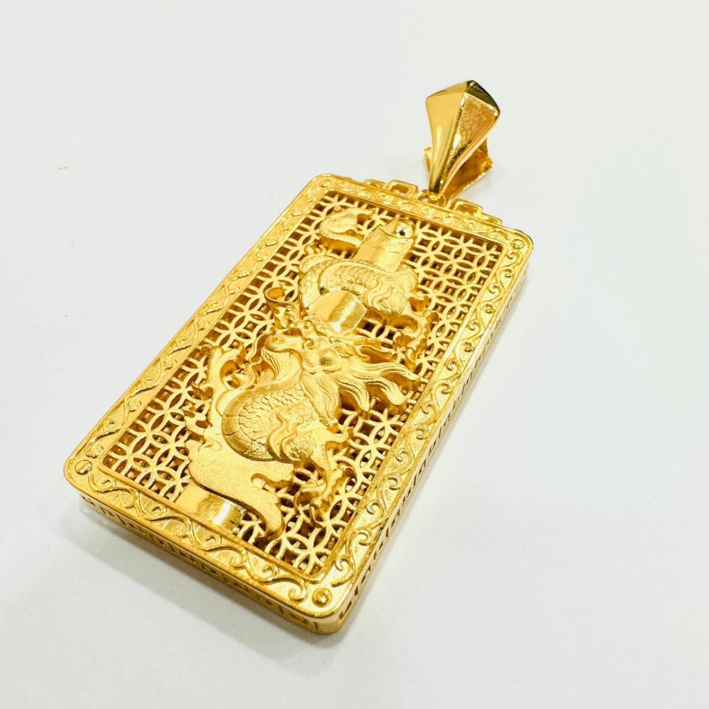 22k / 916 Gold Dragon Pendant Smooth Finish - Best Gold Shop 22k gold 22k gold pendant 916 gold Charms & Pendants