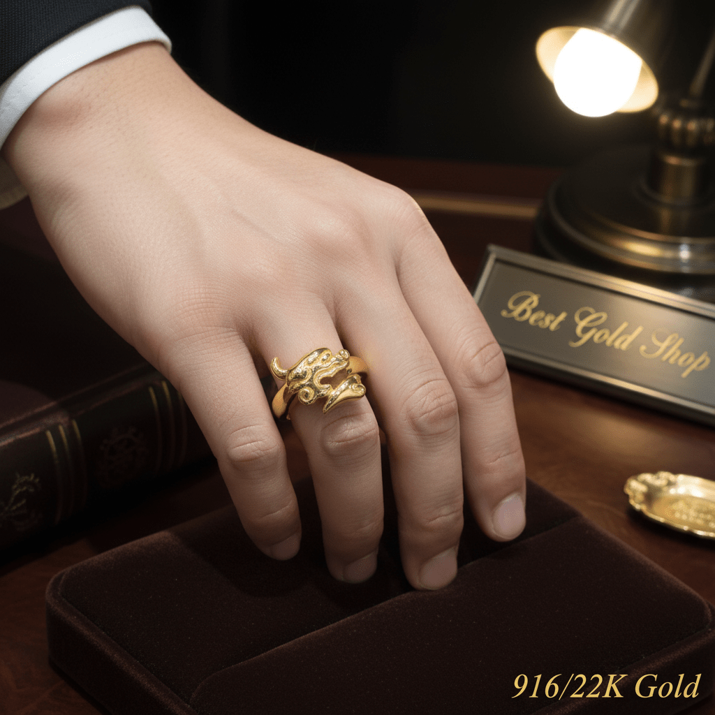 22k / 916 Gold Dragon Ring V7 by Best Gold ShopRingsBest Gold Shop