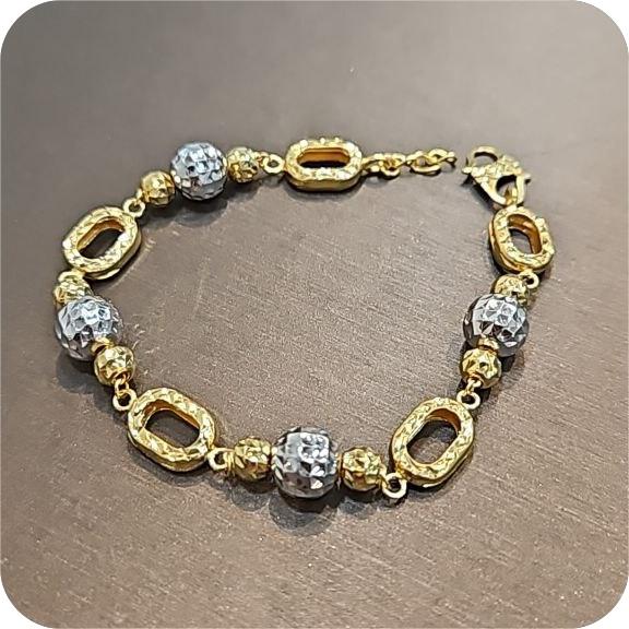 22k / 916 Gold Dual - Tone Elegance Bracelet - Best Gold Shop 22k gold 22k gold bracelet 916 gold Bracelets