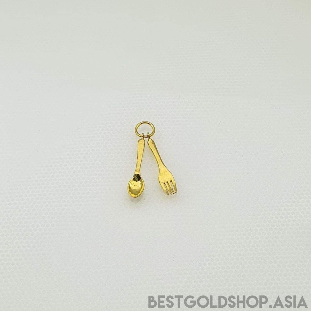 22k / 916 Gold Fork and Spoon Pendant - Best Gold Shop 22k gold 22k gold pendant 916 gold 916 gold