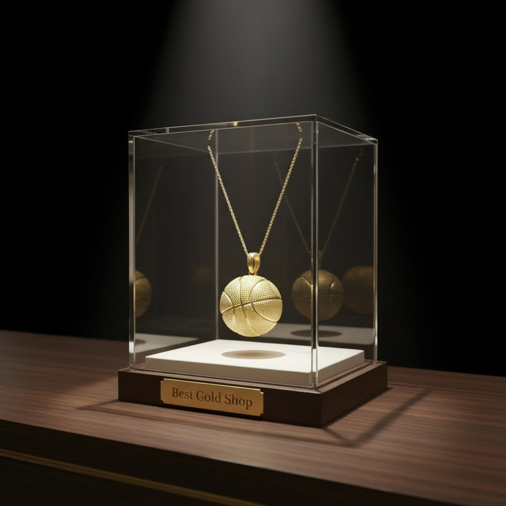 22K / 916 Gold Giant Basket - Ball Pendant (Lightweight Design) - 22k gold 22k Gold Charms 22k gold pendant Charms & Pendants