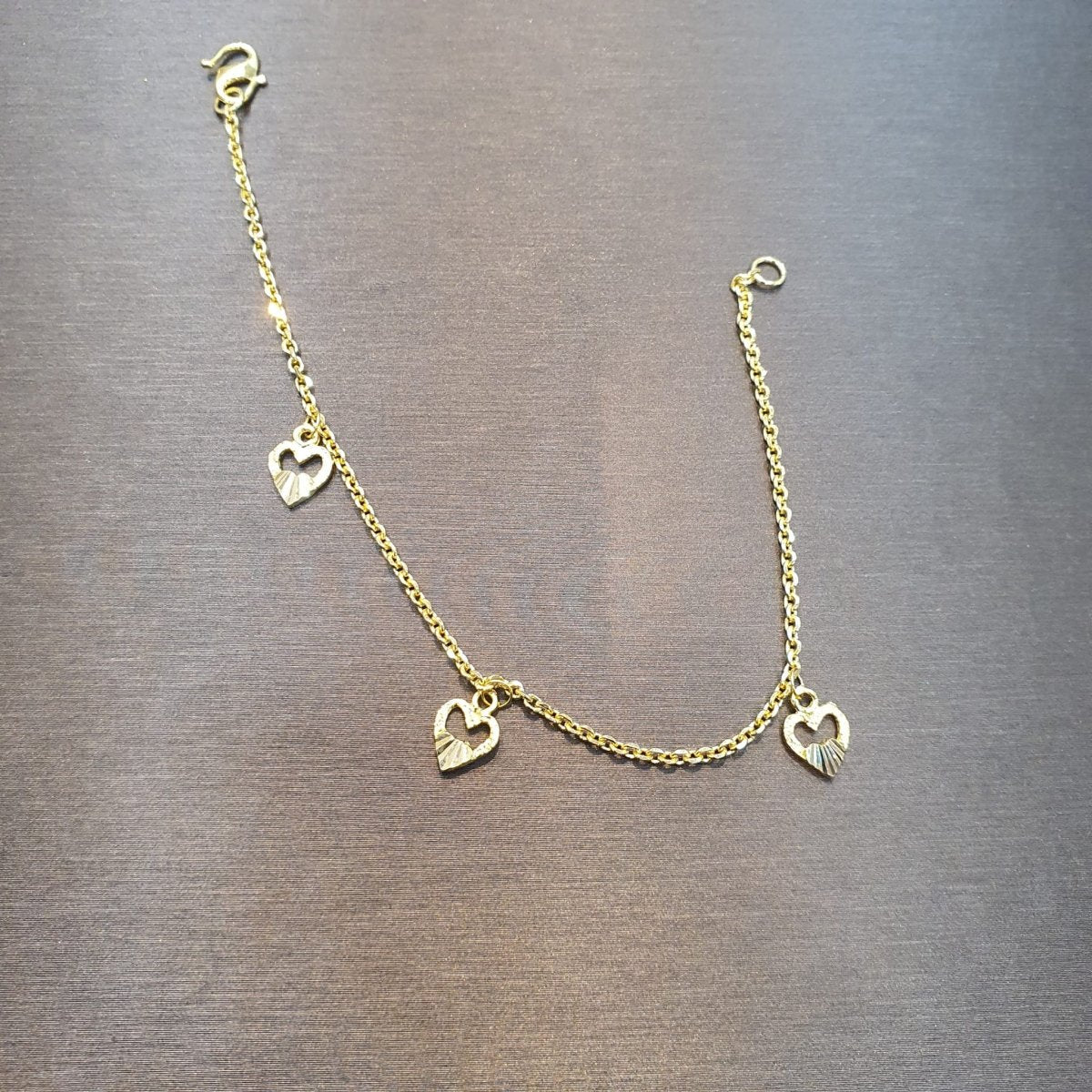 22k / 916 Gold Golden Heart Charm Bracelet - Best Gold Shop 22k gold 22k gold bracelet 916 gold Bracelets