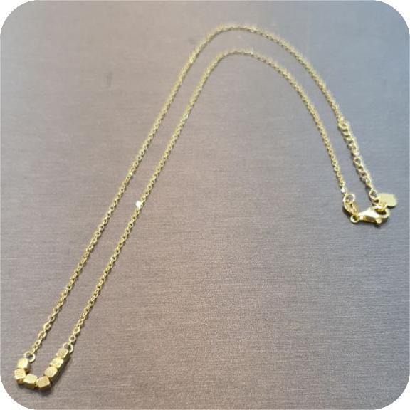 22k / 916 Gold Golden Hex Bead Necklace - Best Gold Shop 22k gold 22k gold necklace 916 gold Necklaces