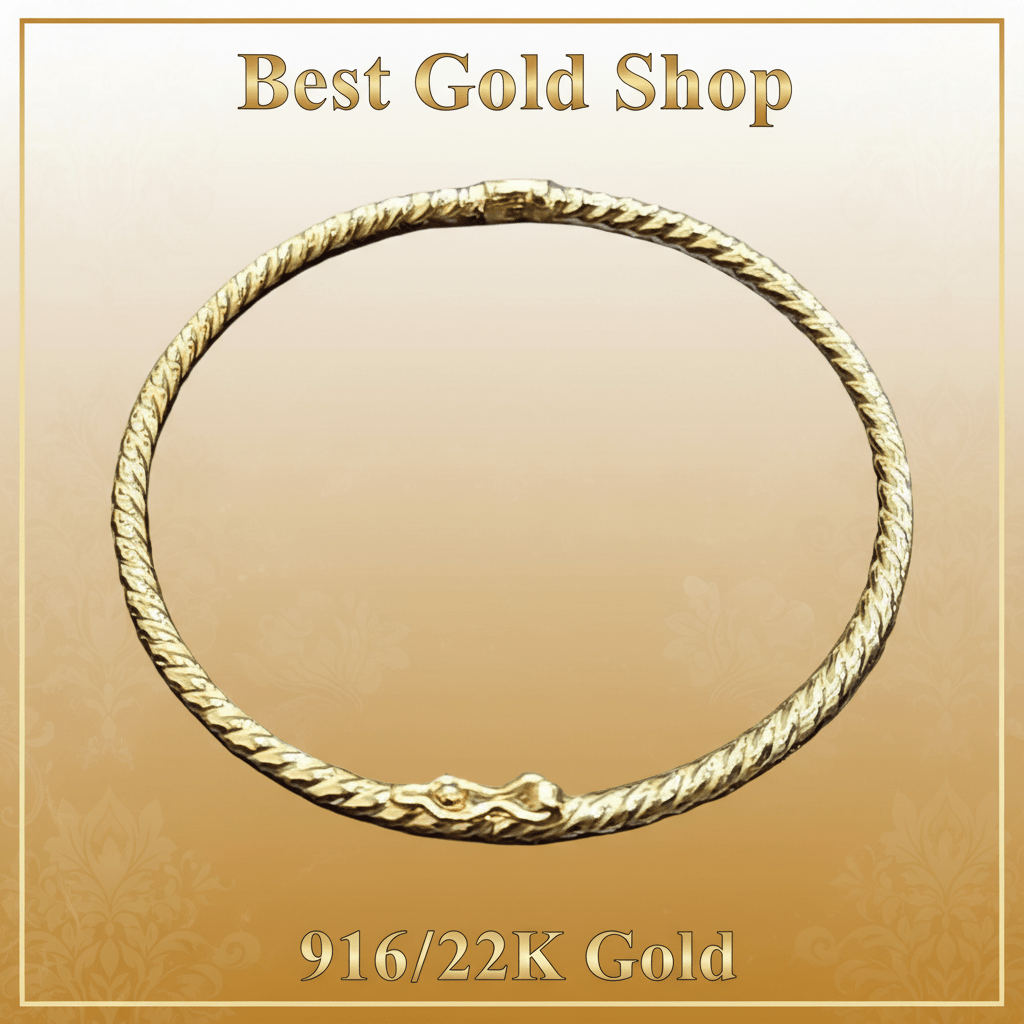 22k / 916 Gold Golden Twist Eternity Bangle by Best Gold ShopbangleBest Gold Shop