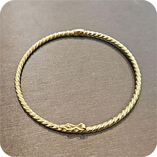 22k / 916 Gold Golden Twist Eternity Bangle - Best Gold Shop 22k gold 22k gold bracelet 916 gold bangle